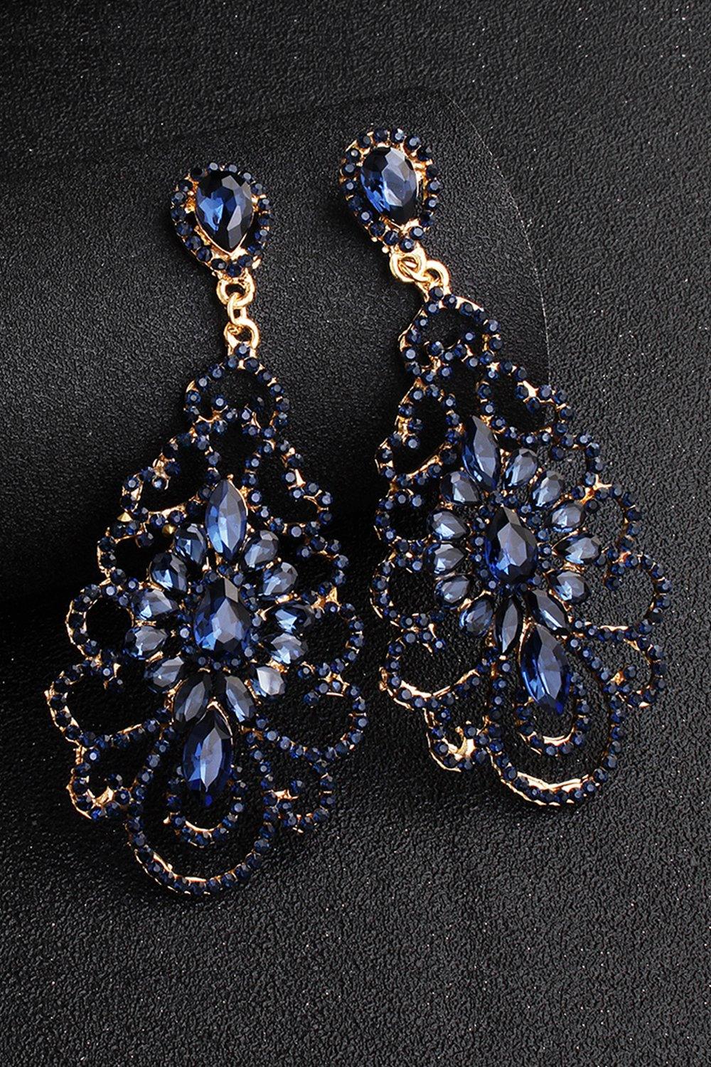 Alloy Earrings with Rhinestone CE0138 - COCOMELODY