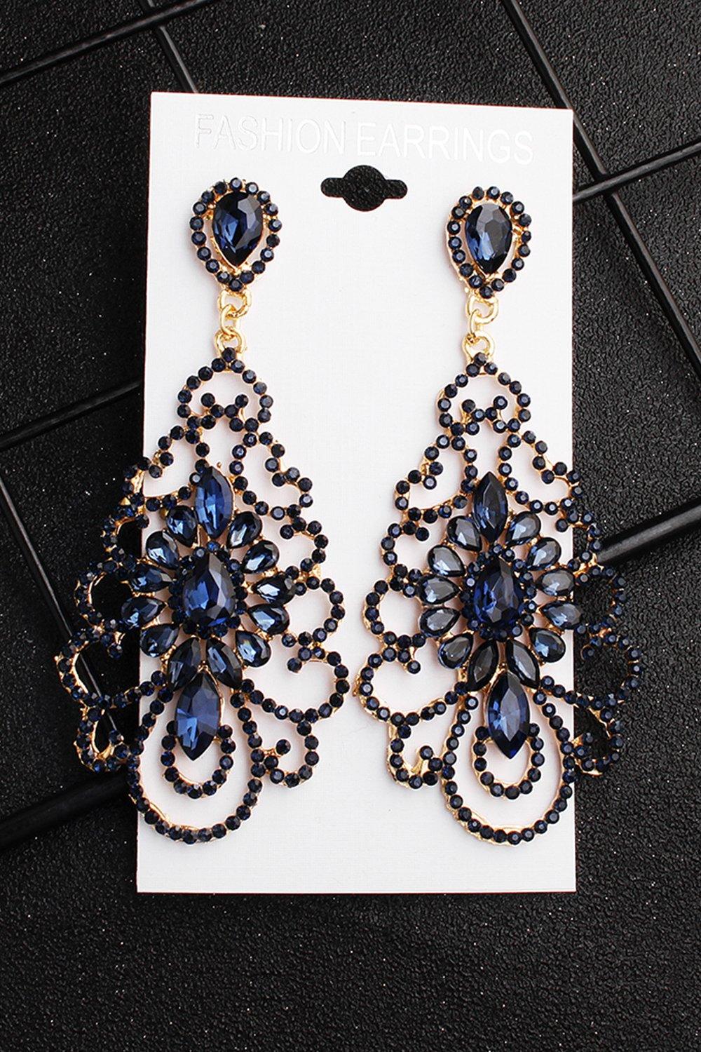 Alloy Earrings with Rhinestone CE0138 - COCOMELODY