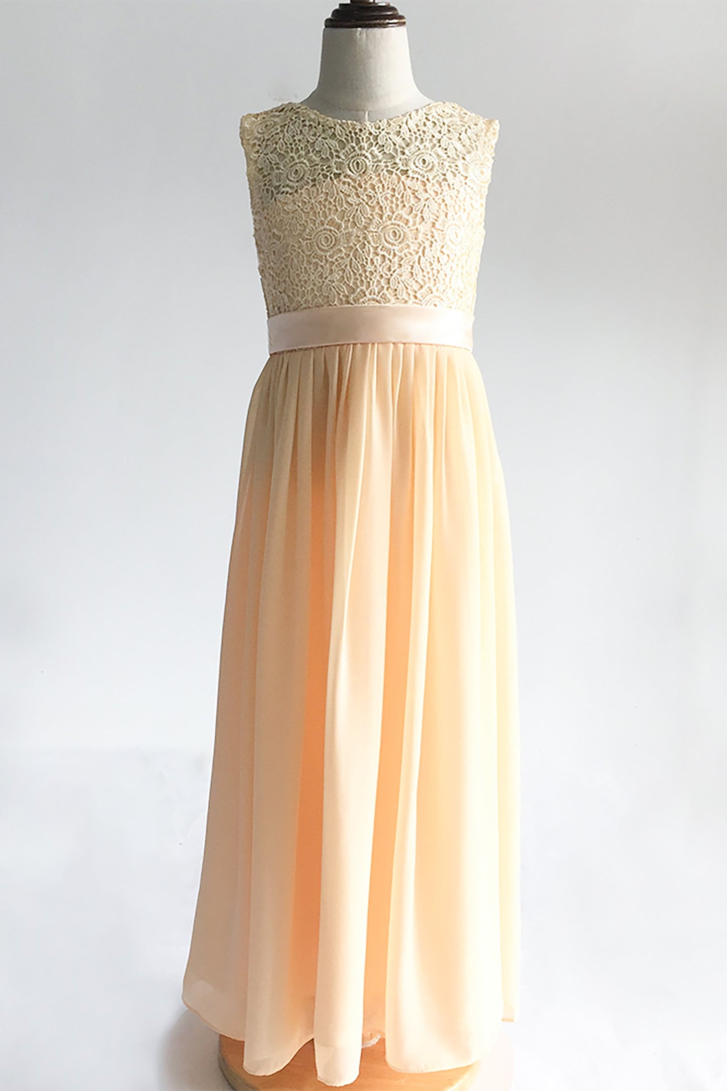 A-Line Floor Length Tulle Lace Flower Girl Dress CF0278
