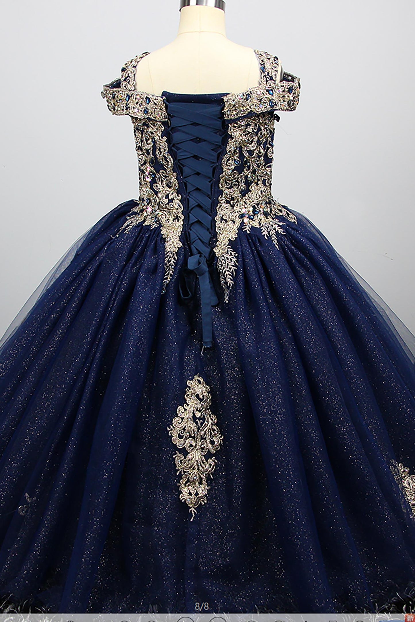 Ball Gown Floor Length Tulle Lace Flower Girl Dress CF0279 - COCOMELODY