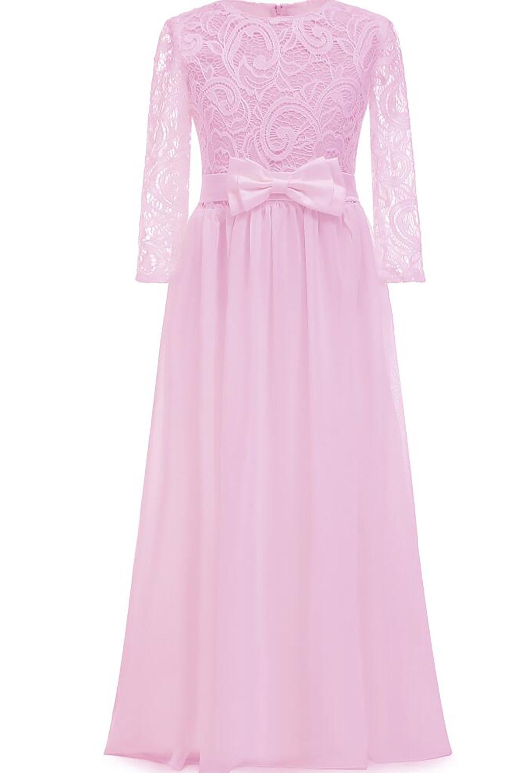 A-Line Floor Length Tulle Lace Flower Girl Dress CF0284 - COCOMELODY
