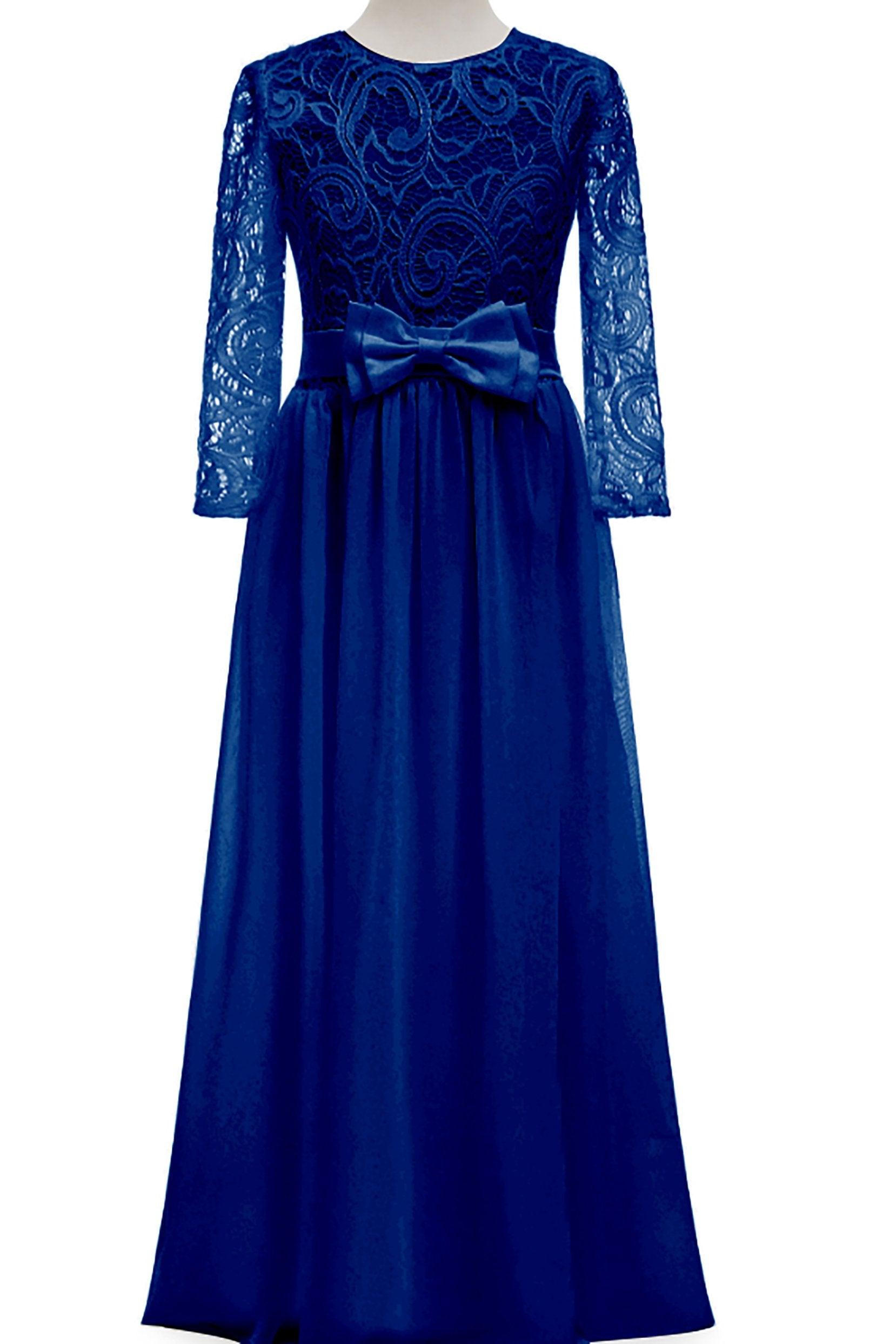 A-Line Floor Length Tulle Lace Flower Girl Dress CF0284 - COCOMELODY
