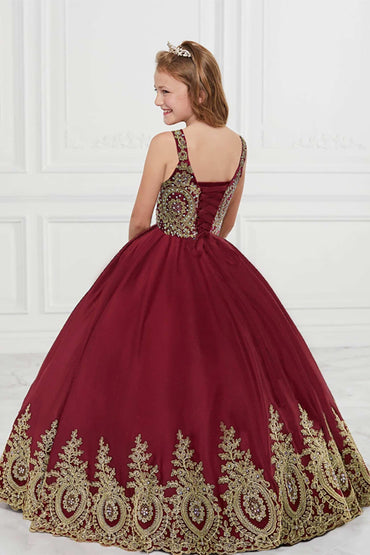 Ball Gown Floor Length Tulle Lace Flower Girl Dress CF0290 - COCOMELODY