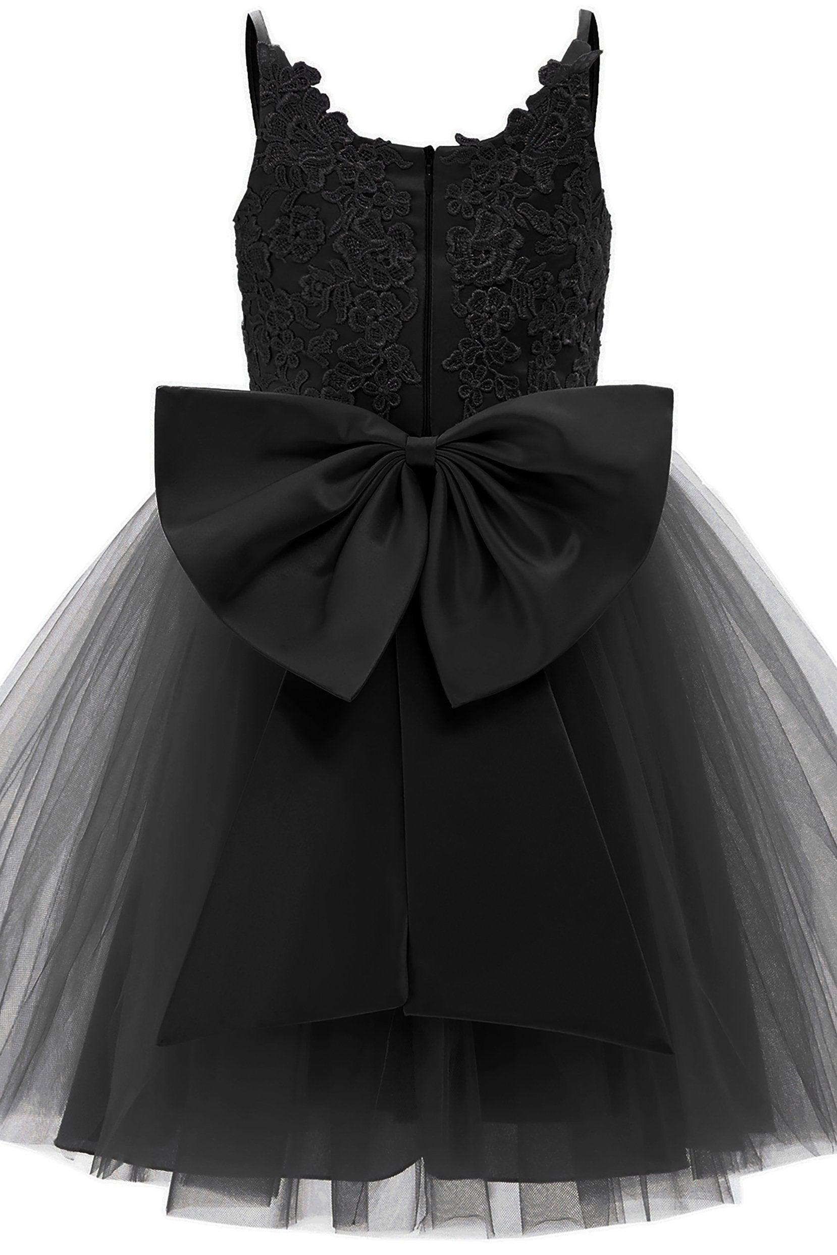 A-Line Knee Length Tulle Lace Flower Girl Dress CF0292 - COCOMELODY