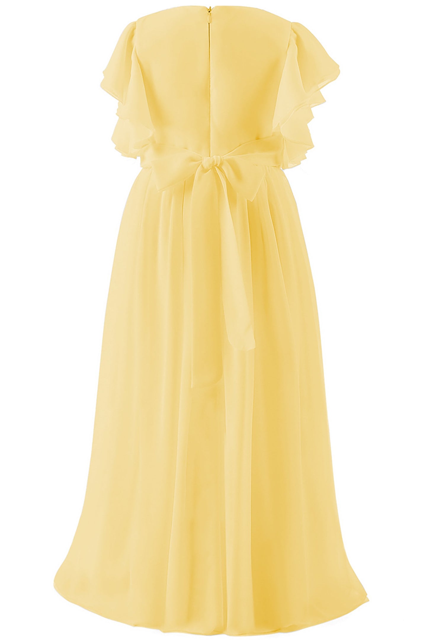 A-Line Floor Length Chiffon Flower Girl Dress CF0296