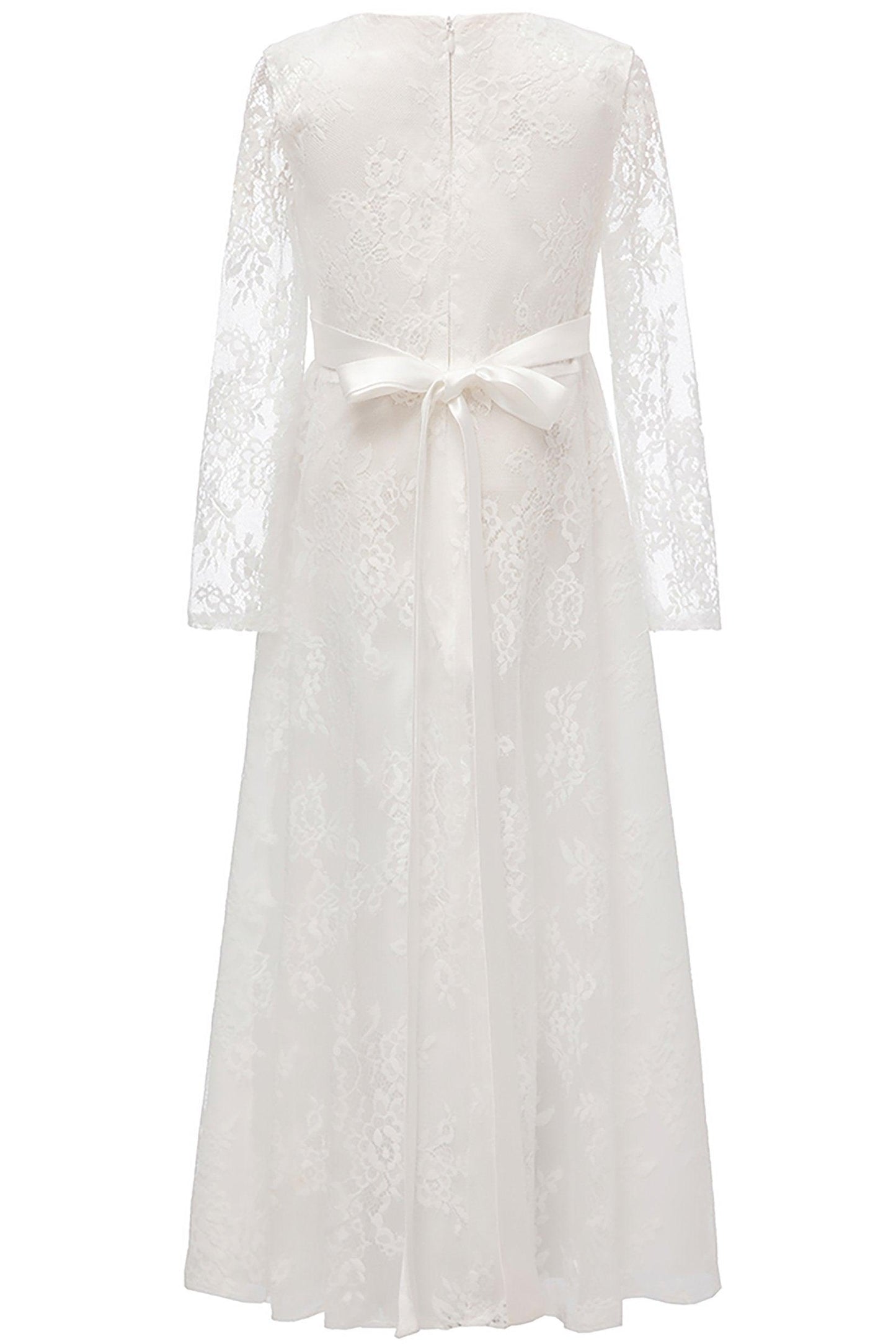 A-Line Floor Length Lace Flower Girl Dress CF0301 - COCOMELODY