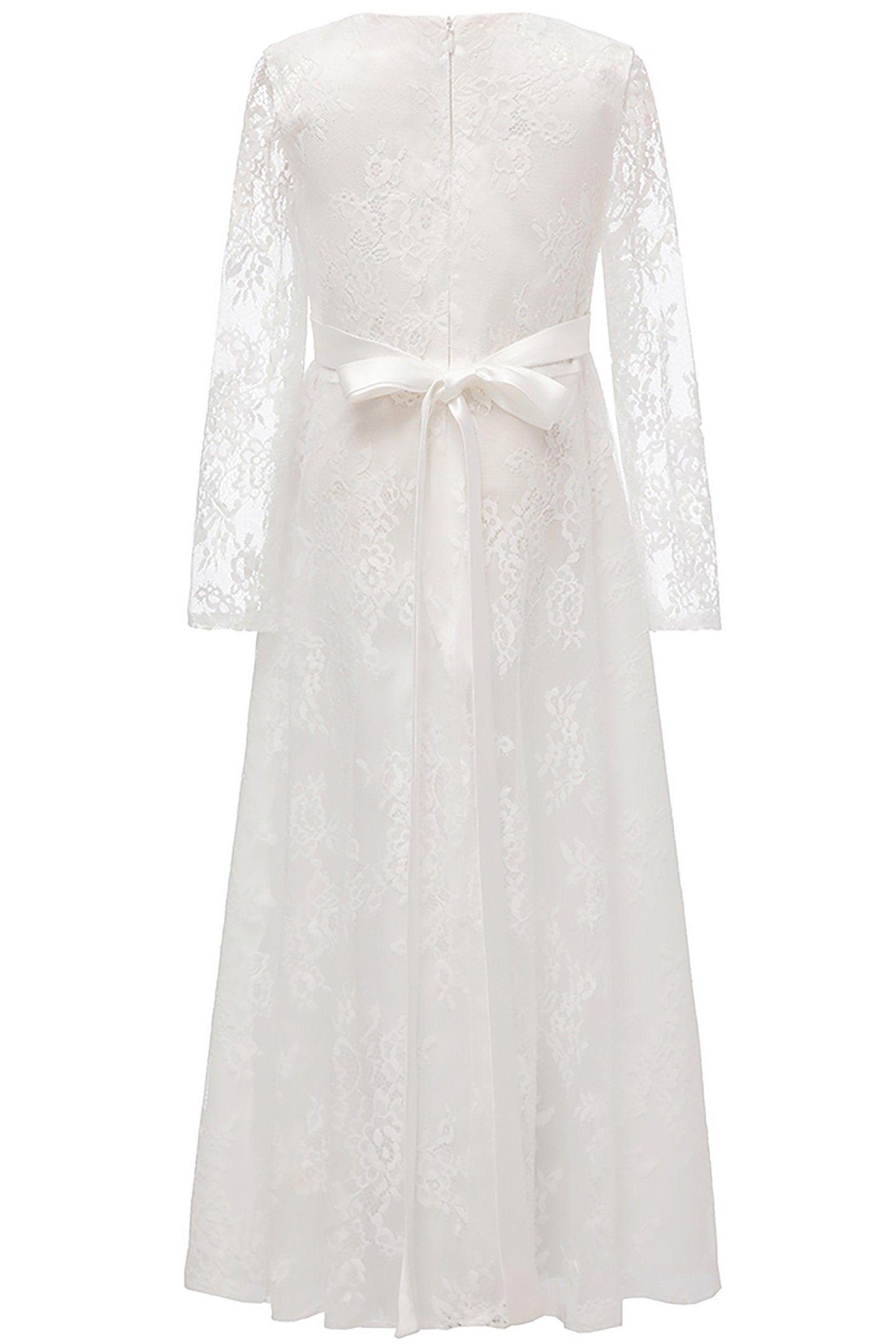 A-Line Floor Length Lace Flower Girl Dress CF0301