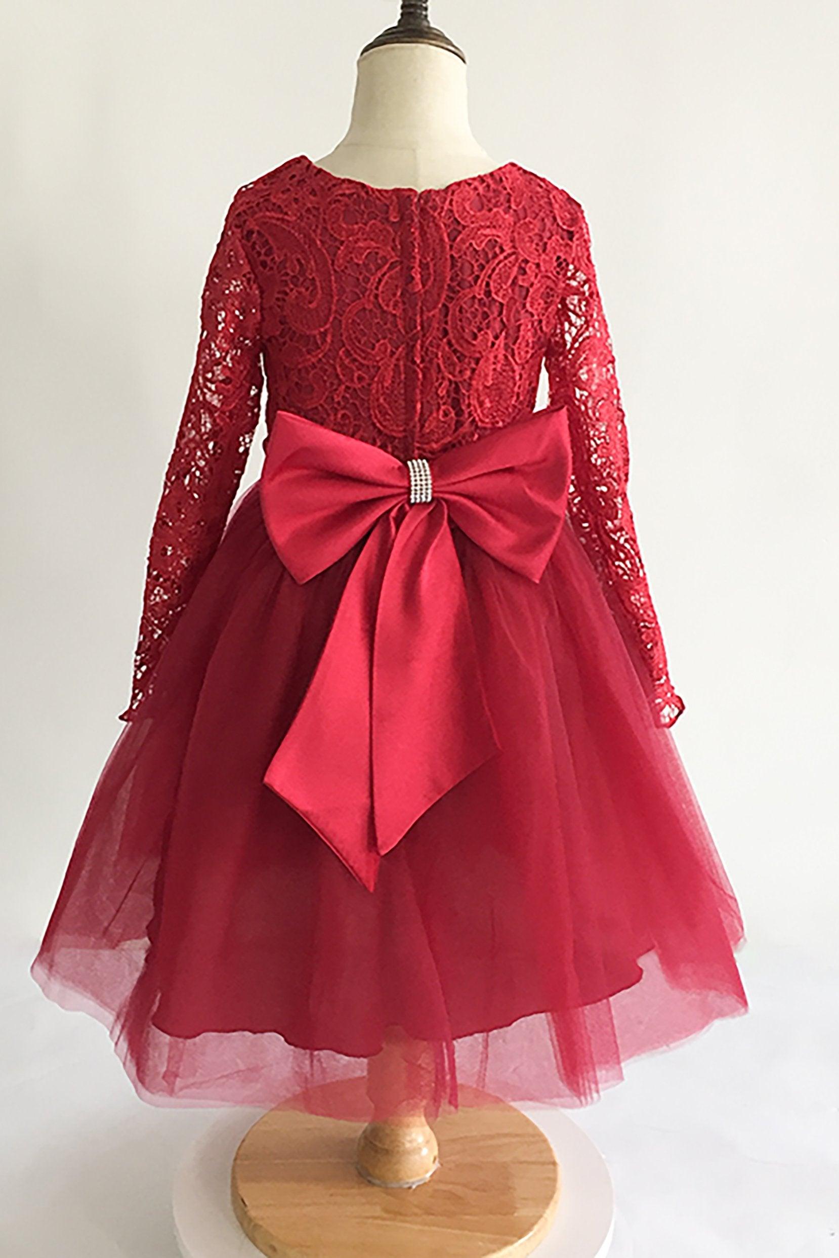 A-Line Floor Length Tulle Lace Flower Girl Dress CF0310 - COCOMELODY