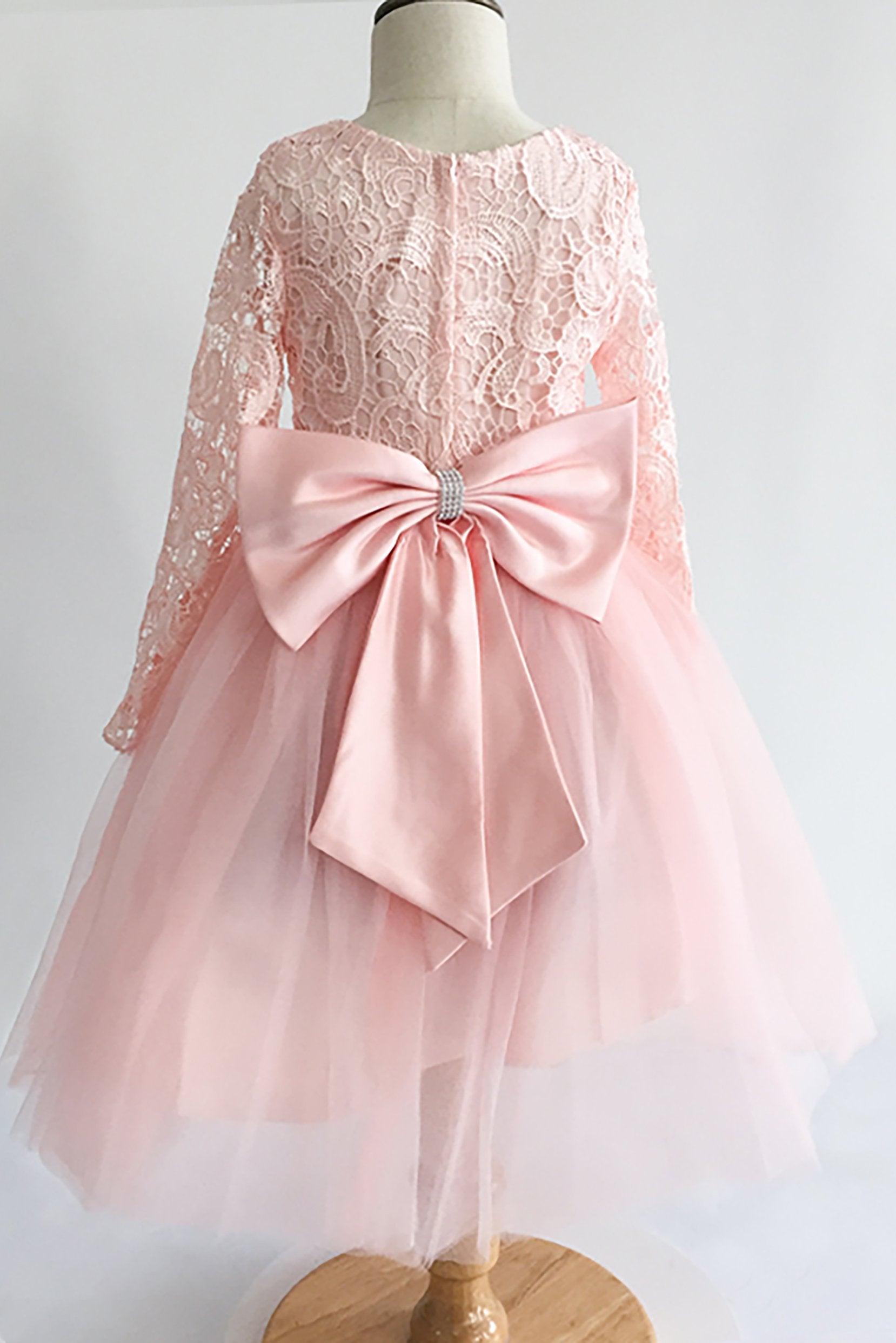 A-Line Floor Length Tulle Lace Flower Girl Dress CF0310 - COCOMELODY