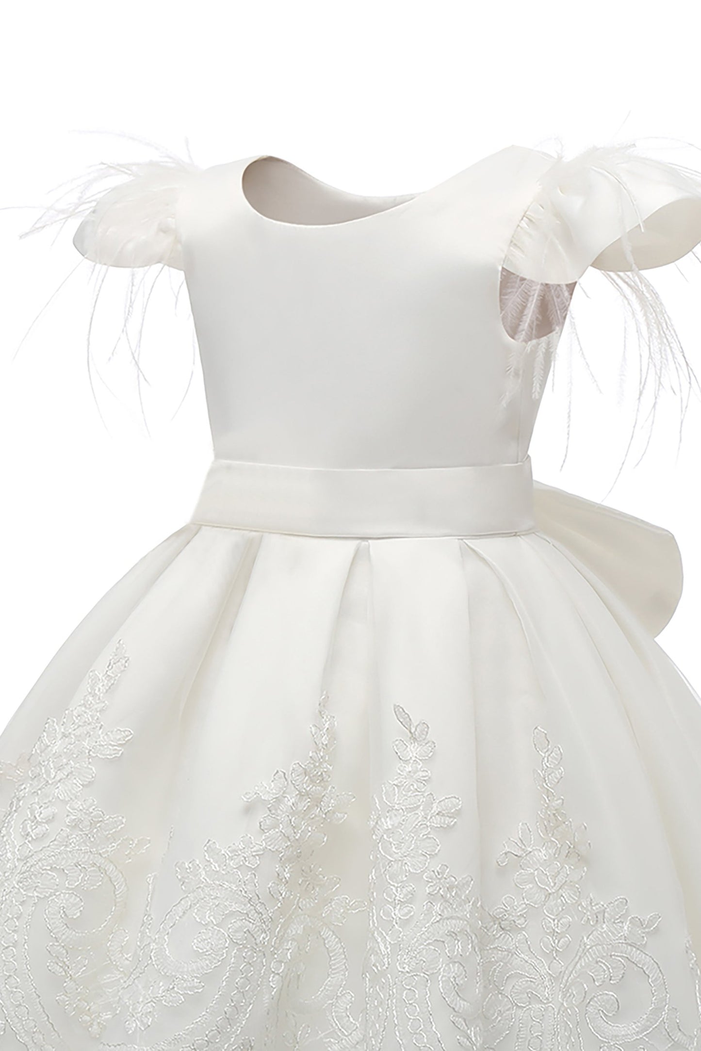 A-Line High-Low Tulle Lace Flower Girl Dress CF0313