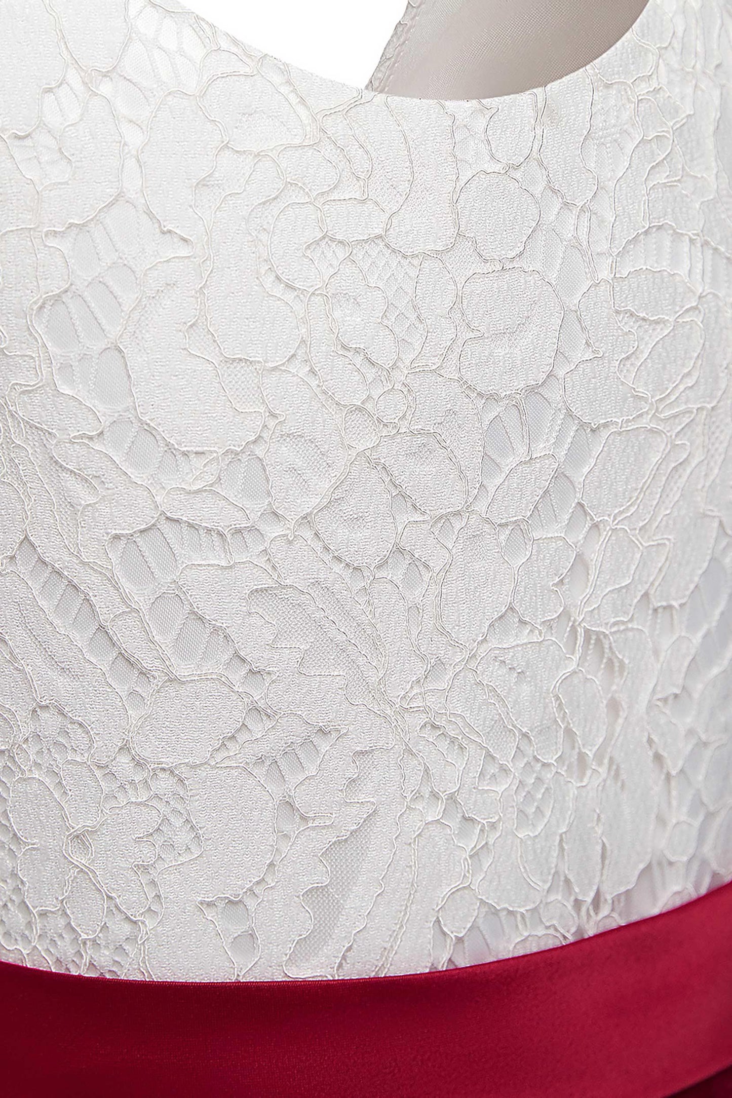 A-Line Tea Length Tulle Lace Flower Girl Dress CF0321 - COCOMELODY