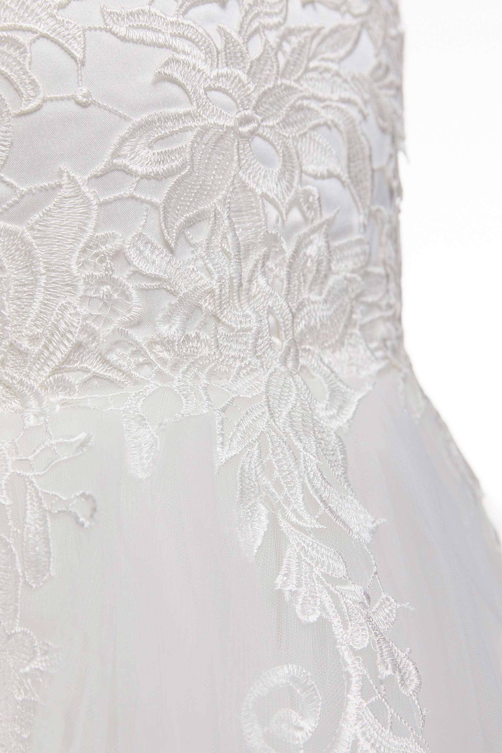 A-Line Knee Length Tulle Lace Flower Girl Dress CF0324 - COCOMELODY