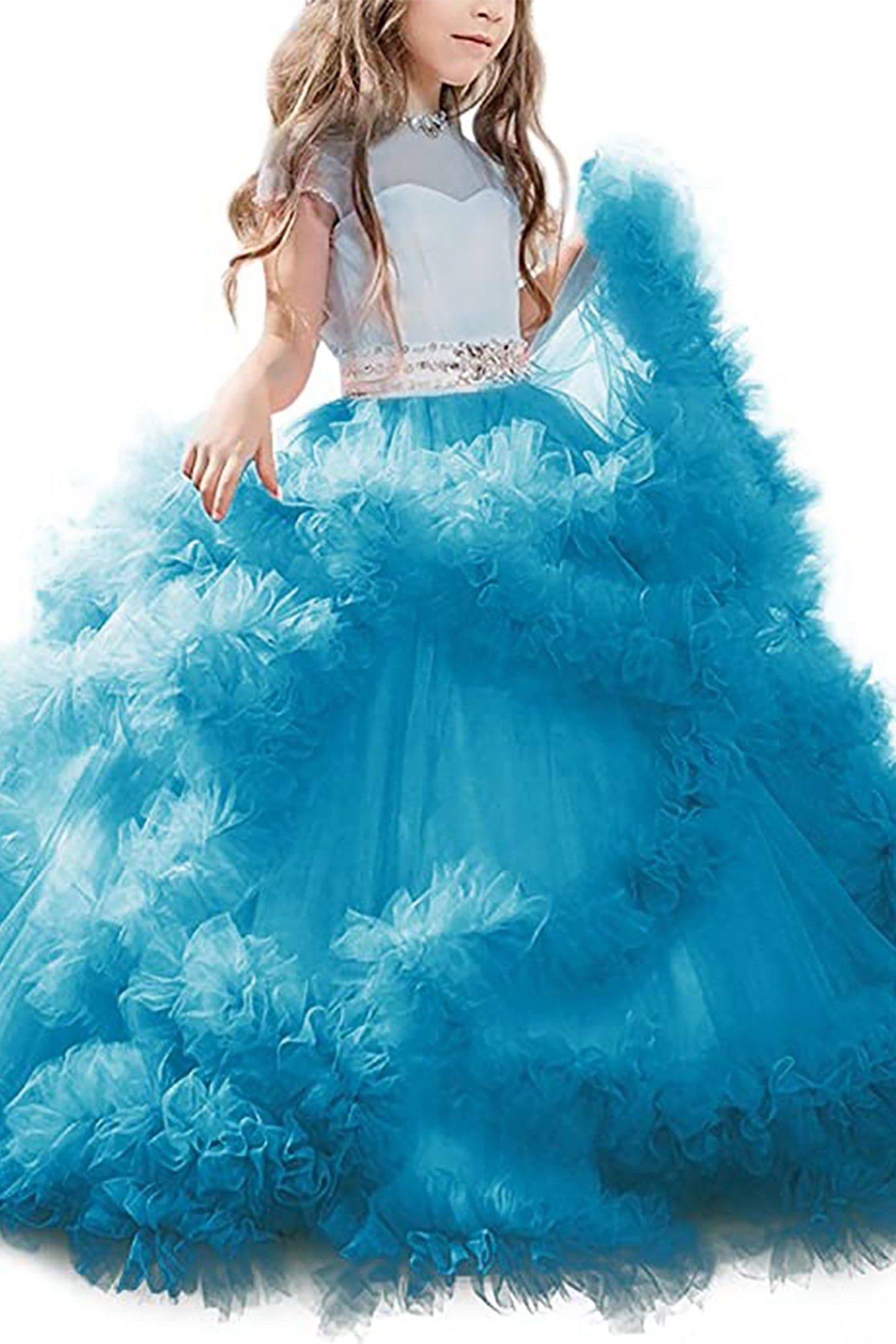 Ball Gown Floor Length Tulle Flower Girl Dress CF0328
