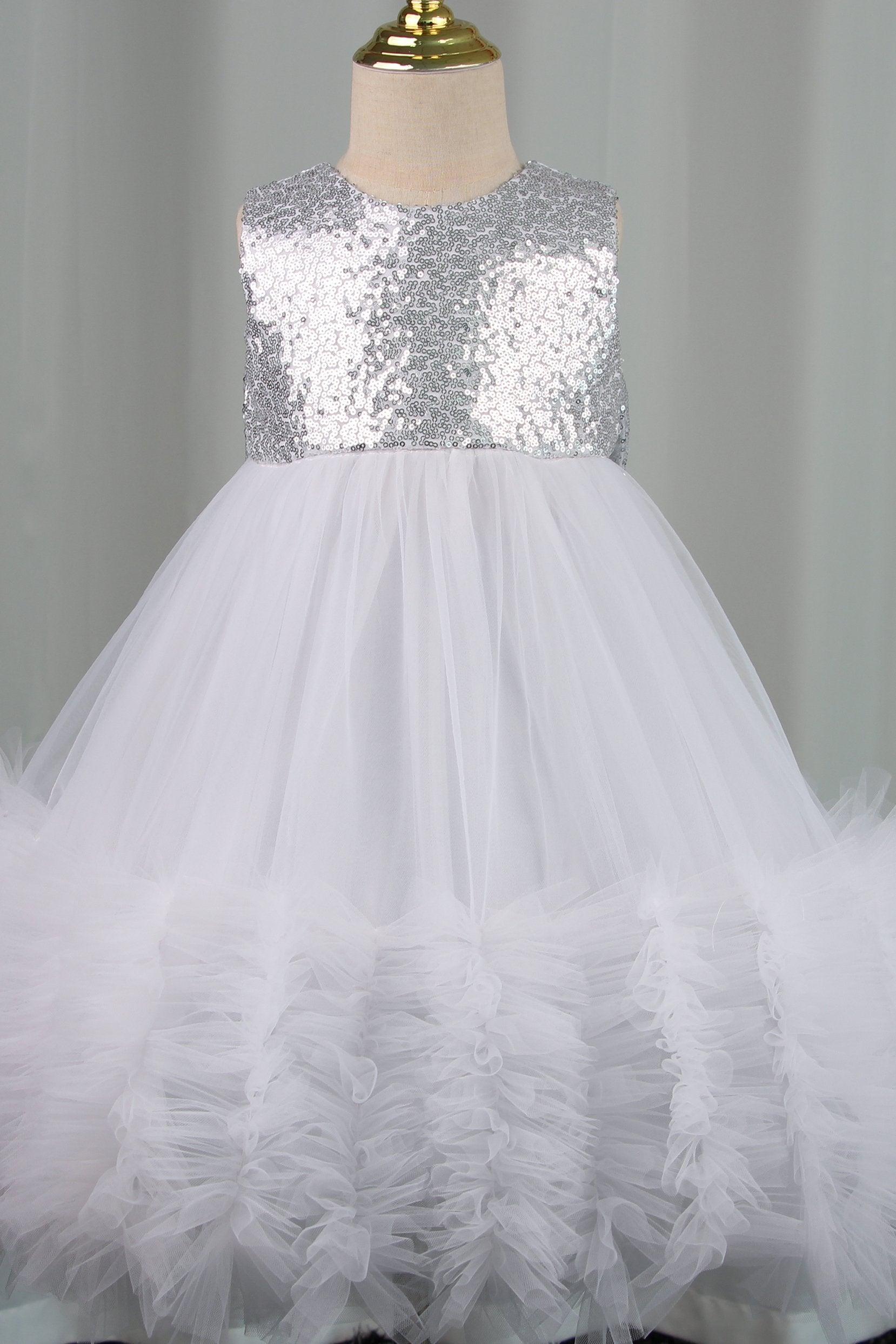 A-Line Knee Length Tulle Lace Flower Girl Dress CF0339 - COCOMELODY
