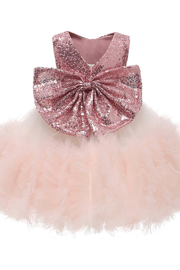 A-Line Knee Length Tulle Lace Flower Girl Dress CF0339 - COCOMELODY