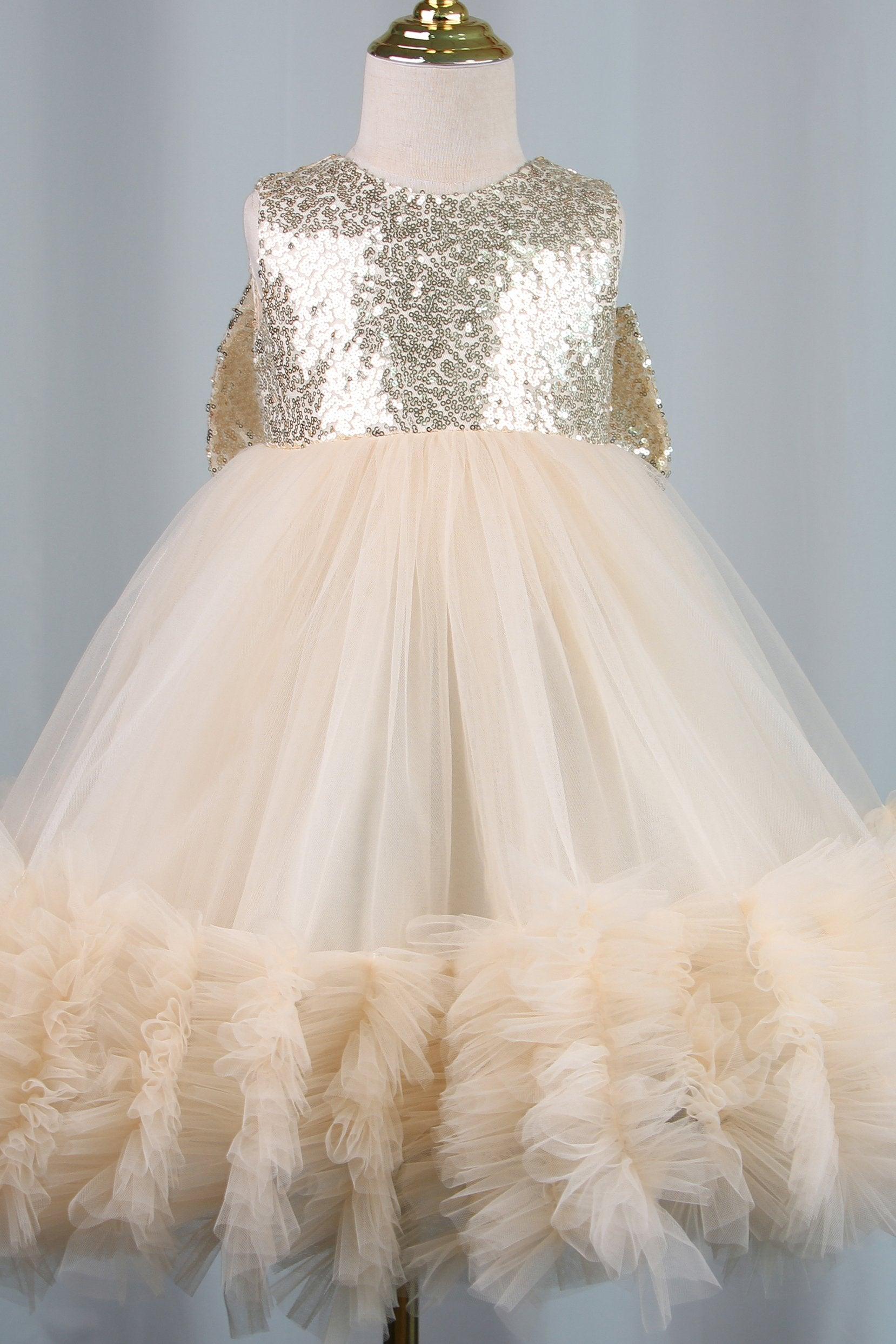A-Line Knee Length Tulle Lace Flower Girl Dress CF0339 - COCOMELODY