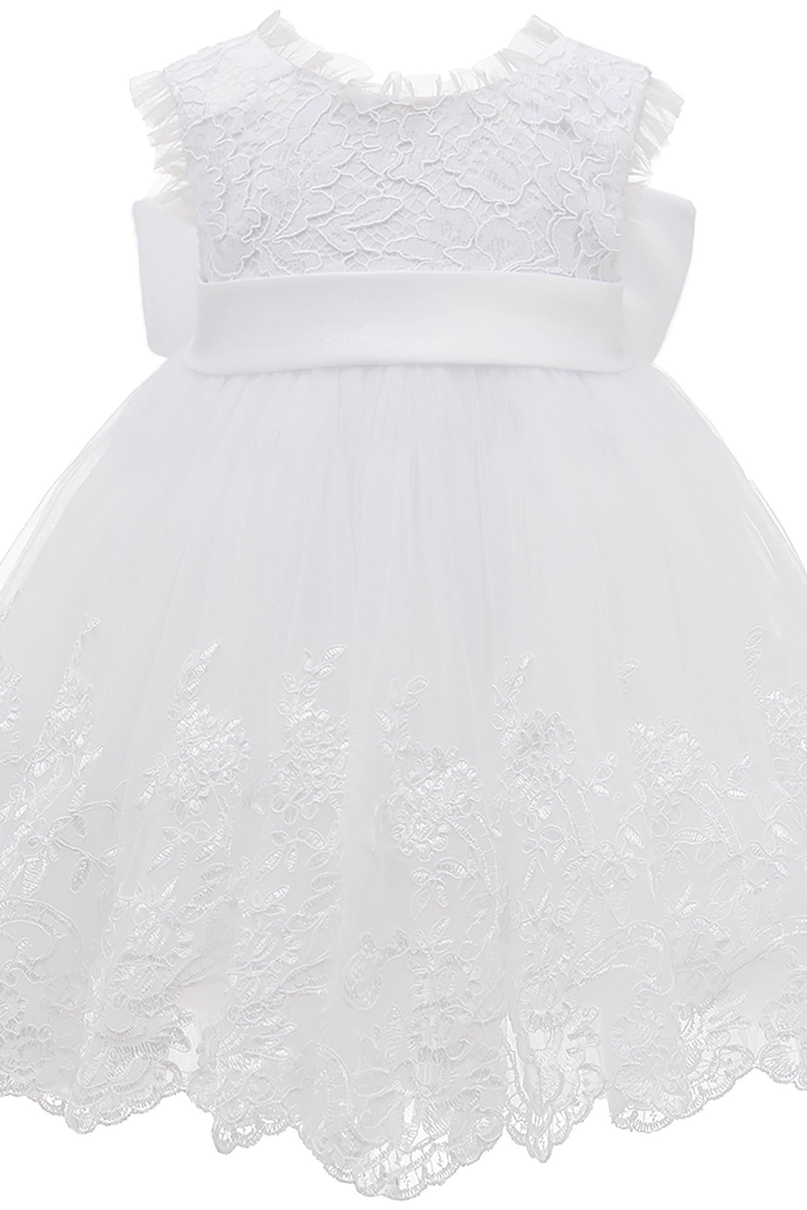 A-Line Knee Length Satin Lace Flower Girl Dress CF0340 - COCOMELODY