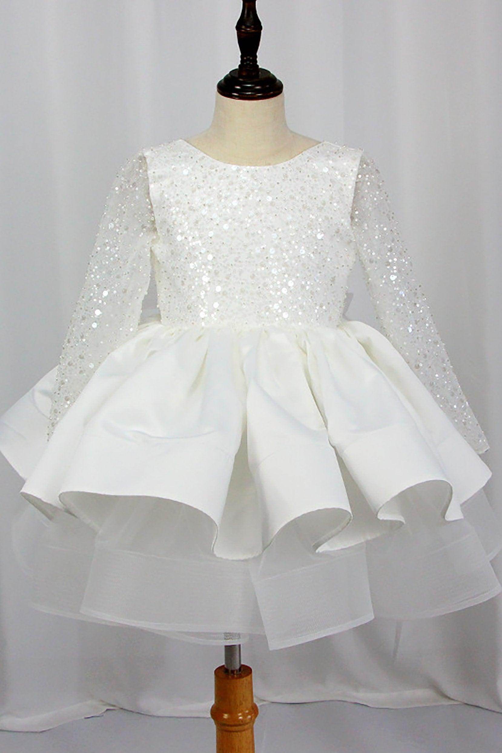 A-Line Knee Length Tulle Lace Flower Girl Dress COCOMELODY CF0342, 7 Days / White / 6 A-Line Knee Length Tulle Lace Flower Girl Dress COCOMELODY CF0342, 7 Days / White / 6