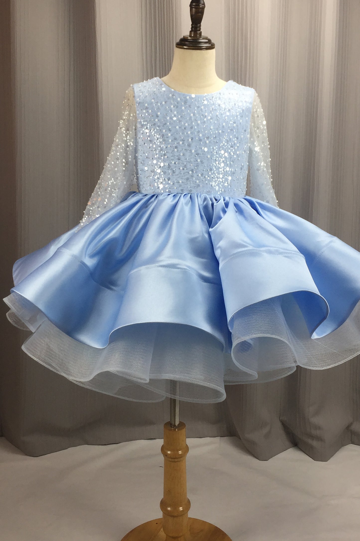 A-Line Knee Length Tulle Lace Flower Girl Dress CF0342