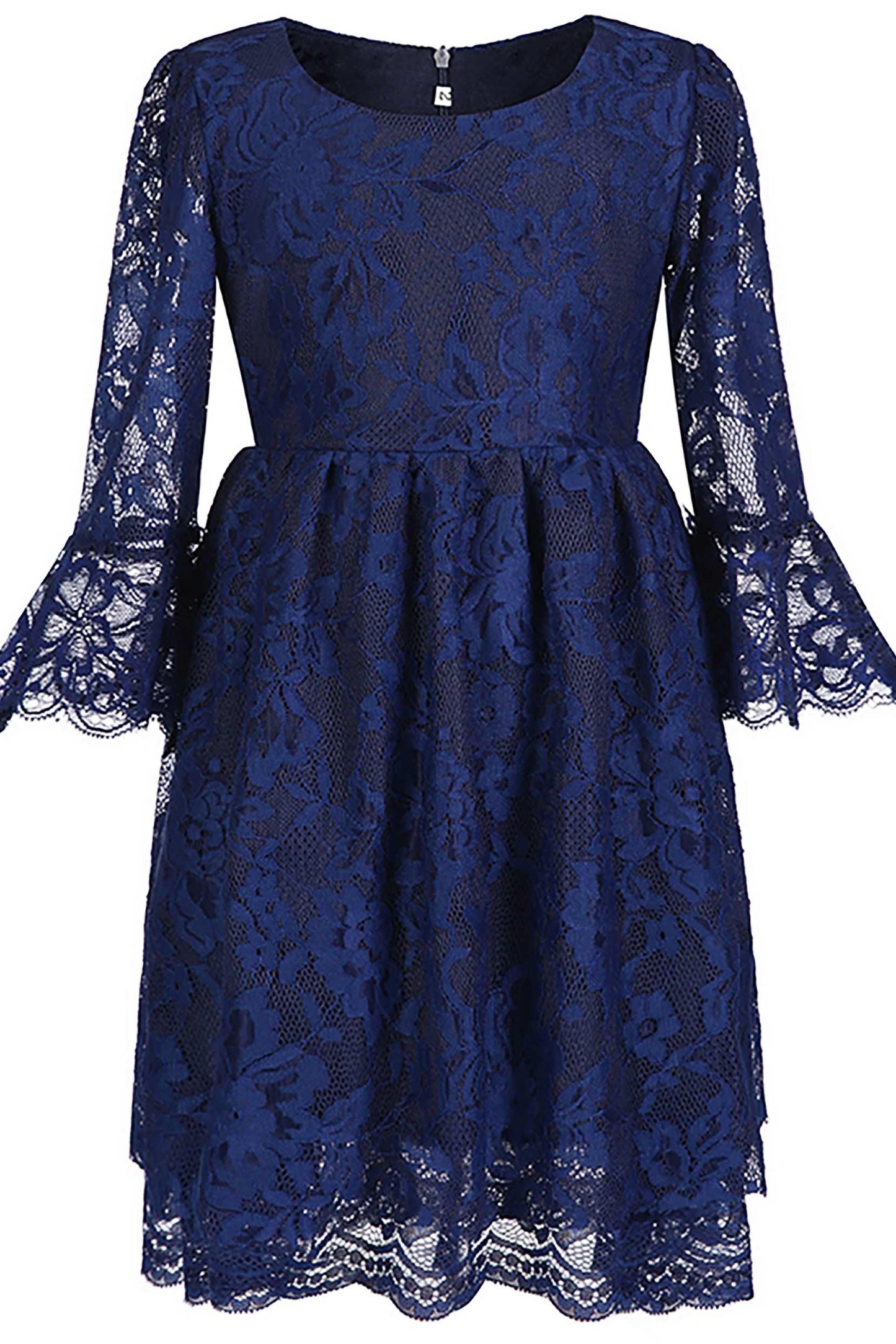 A-Line Short-Mini Tulle Lace Flower Girl Dress CF0344 - COCOMELODY
