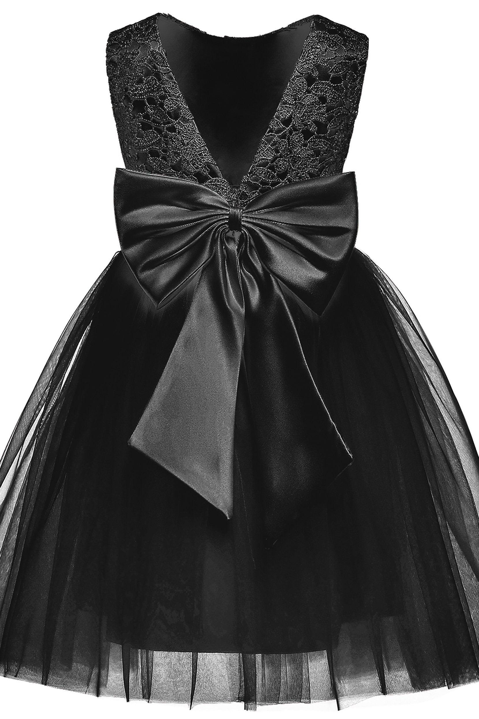 A-Line Knee Length Tulle Lace Flower Girl Dress CF0345 - COCOMELODY