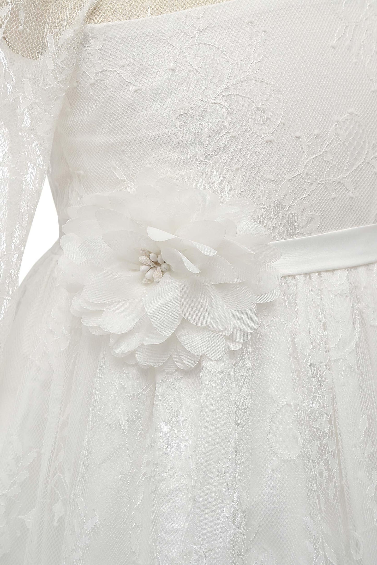 A-Line Knee Length Tulle Lace Flower Girl Dress CF0346 - COCOMELODY