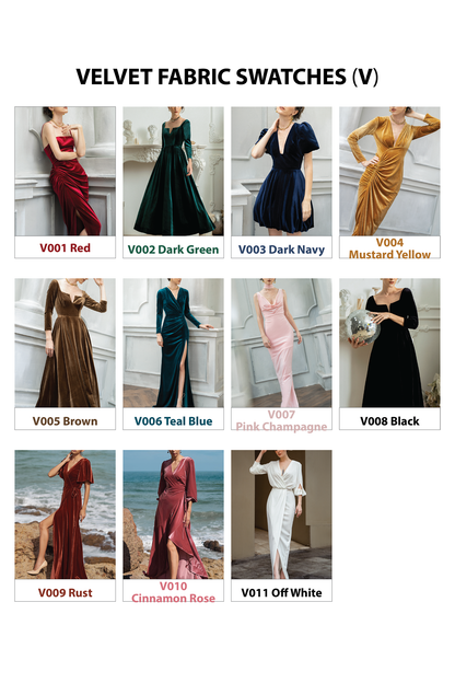 A-Line Floor Length Velvet Dress CG0050