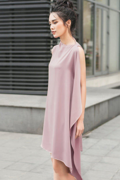 A-Line Knee Length Silk Blend Dress CG0134