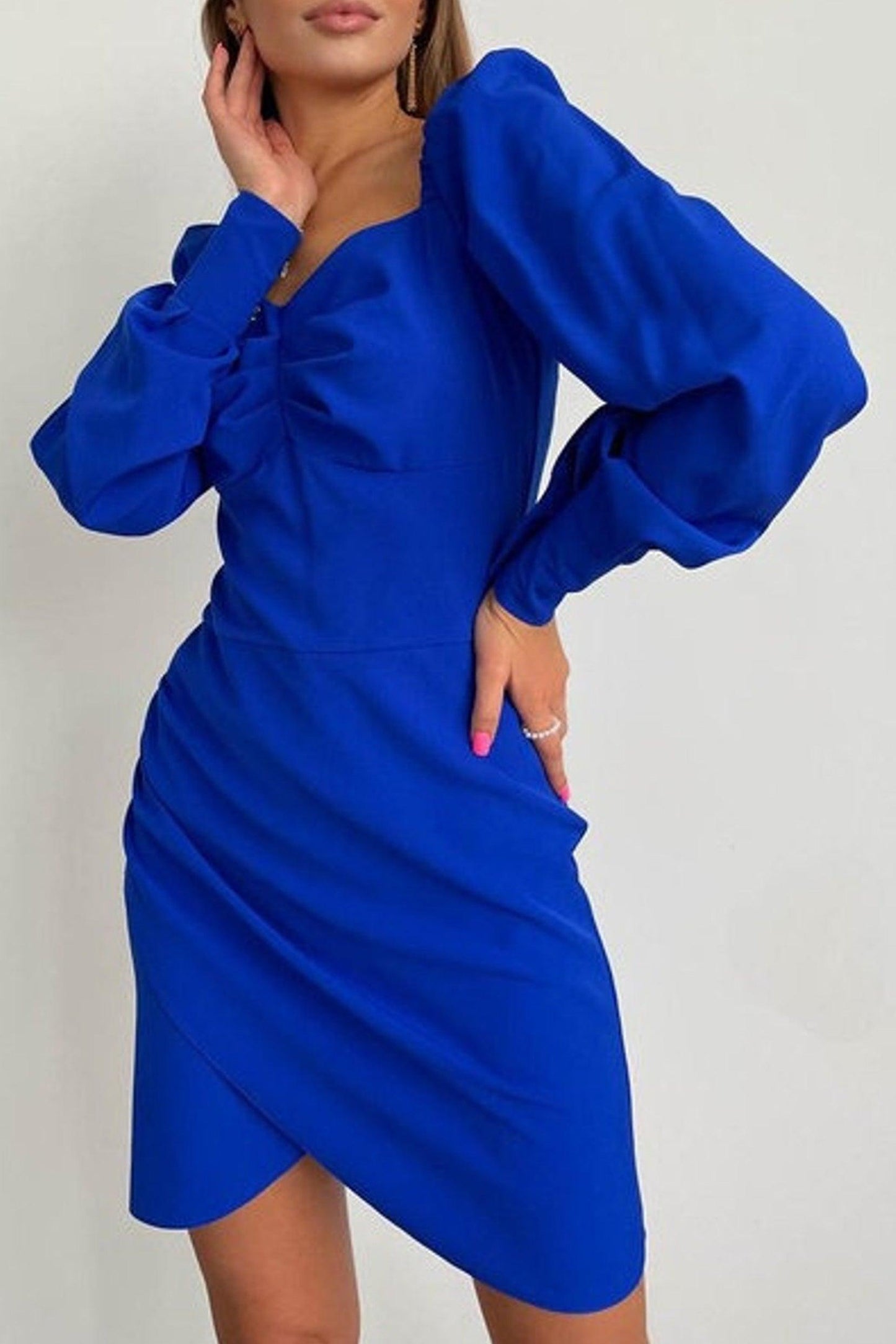 Sheath-Column Short-Mini Twisted Silk Fabric Dress CG0151 - COCOMELODY