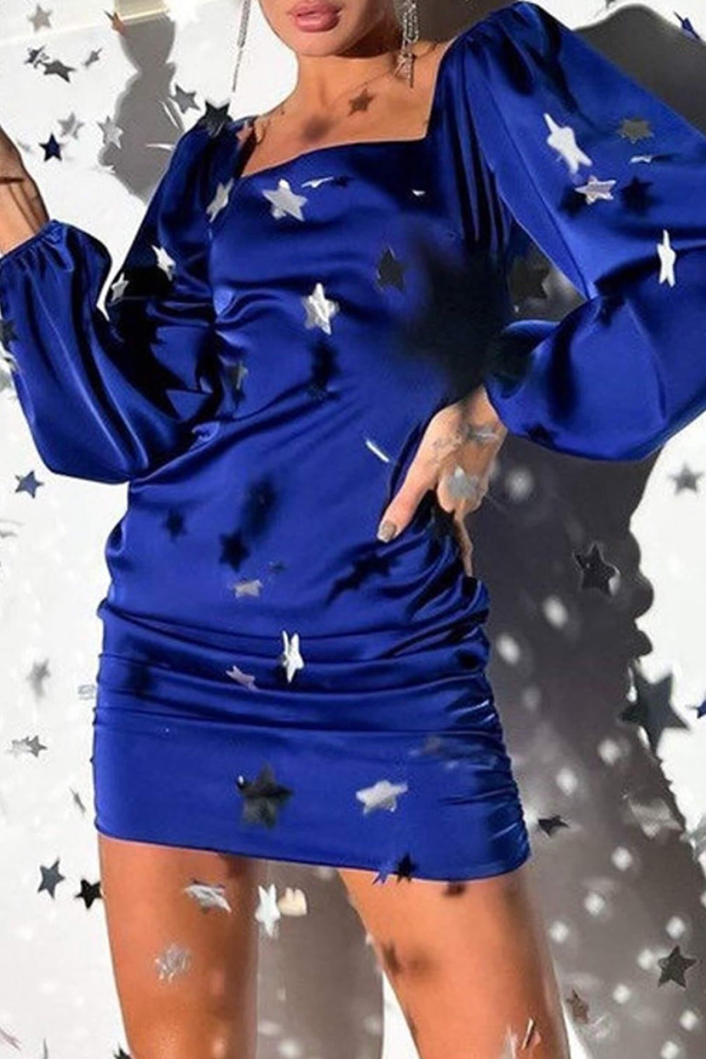 Sheath-Column Short-Mini Elastic Satin Dress CG0154 - COCOMELODY