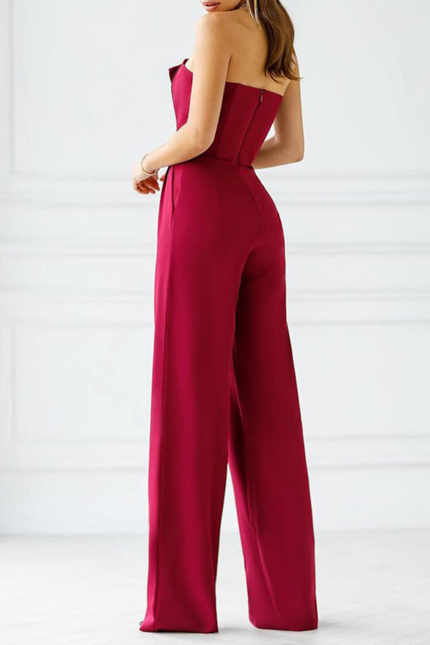 Jumpsuit Floor Length Twisted Silk Fabric Dress CG0175 - COCOMELODY