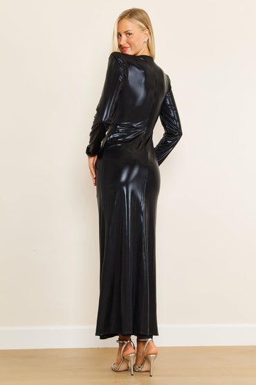 Sheath-Column Ankle Length Metallic Dress CG0251