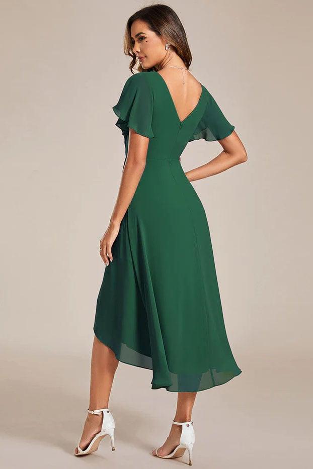 A-Line Knee Length Chiffon Dress CG0259 - COCOMELODY