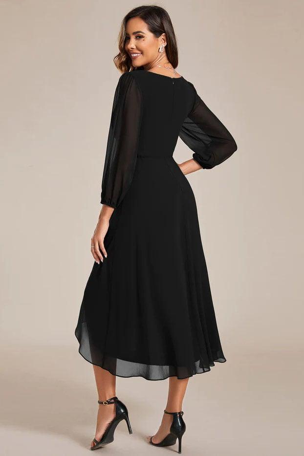 A-Line Knee Length Chiffon Dress CG0260 - COCOMELODY