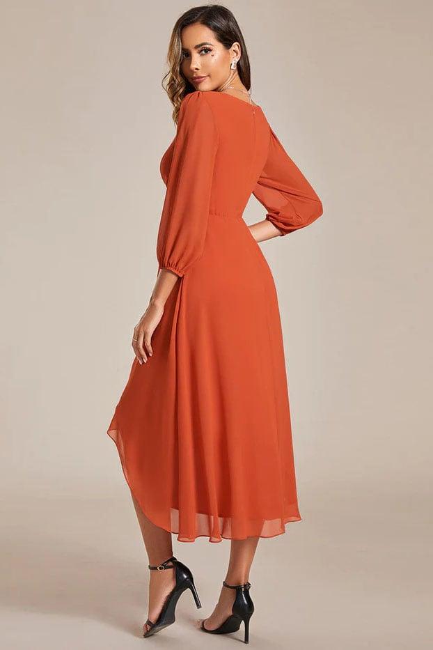 A-Line Knee Length Chiffon Dress CG0260 - COCOMELODY