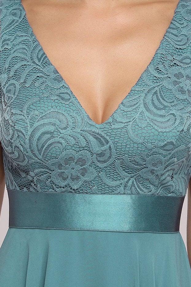 Asymmetrical Knee Length Chiffon Dress CG0263 - COCOMELODY