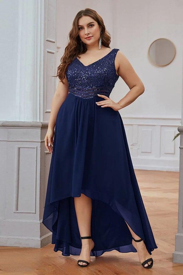 A-Line High-Low Chiffon Dress CG0264 - COCOMELODY