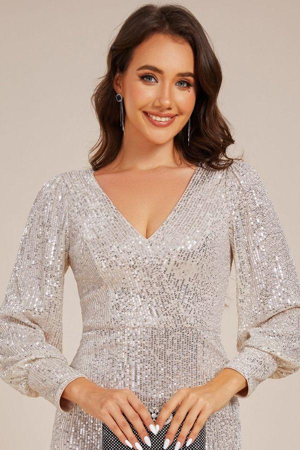 Sheath-Column Midi Sequined Dress CG0269 - COCOMELODY