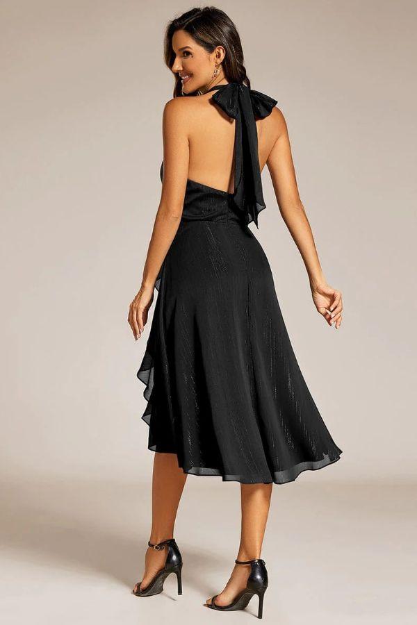 A-Line Midi Polyester Dress CG0271 - COCOMELODY