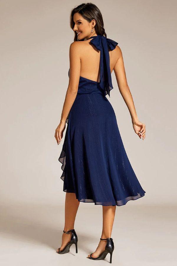 A-Line Midi Polyester Dress CG0271 - COCOMELODY