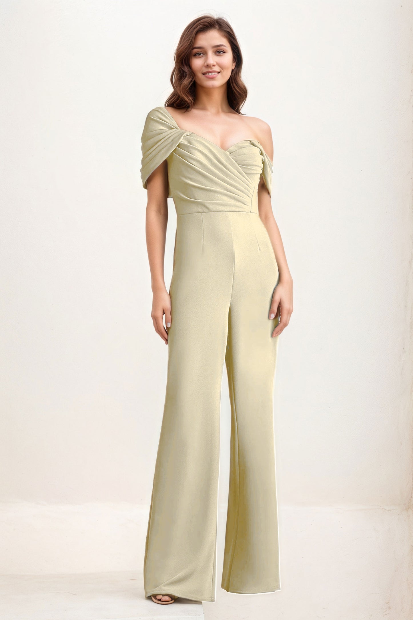 Jumpsuit Maxi Elastic Cloth Wedding Guest Dress CG0276