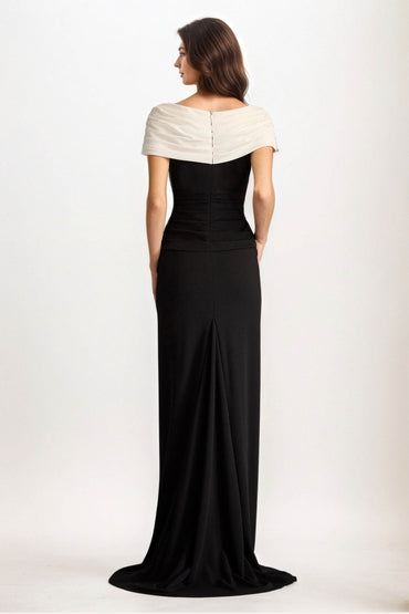 Sheath-Column Maxi Chiffon Wedding Guest Dress CG0279 - COCOMELODY