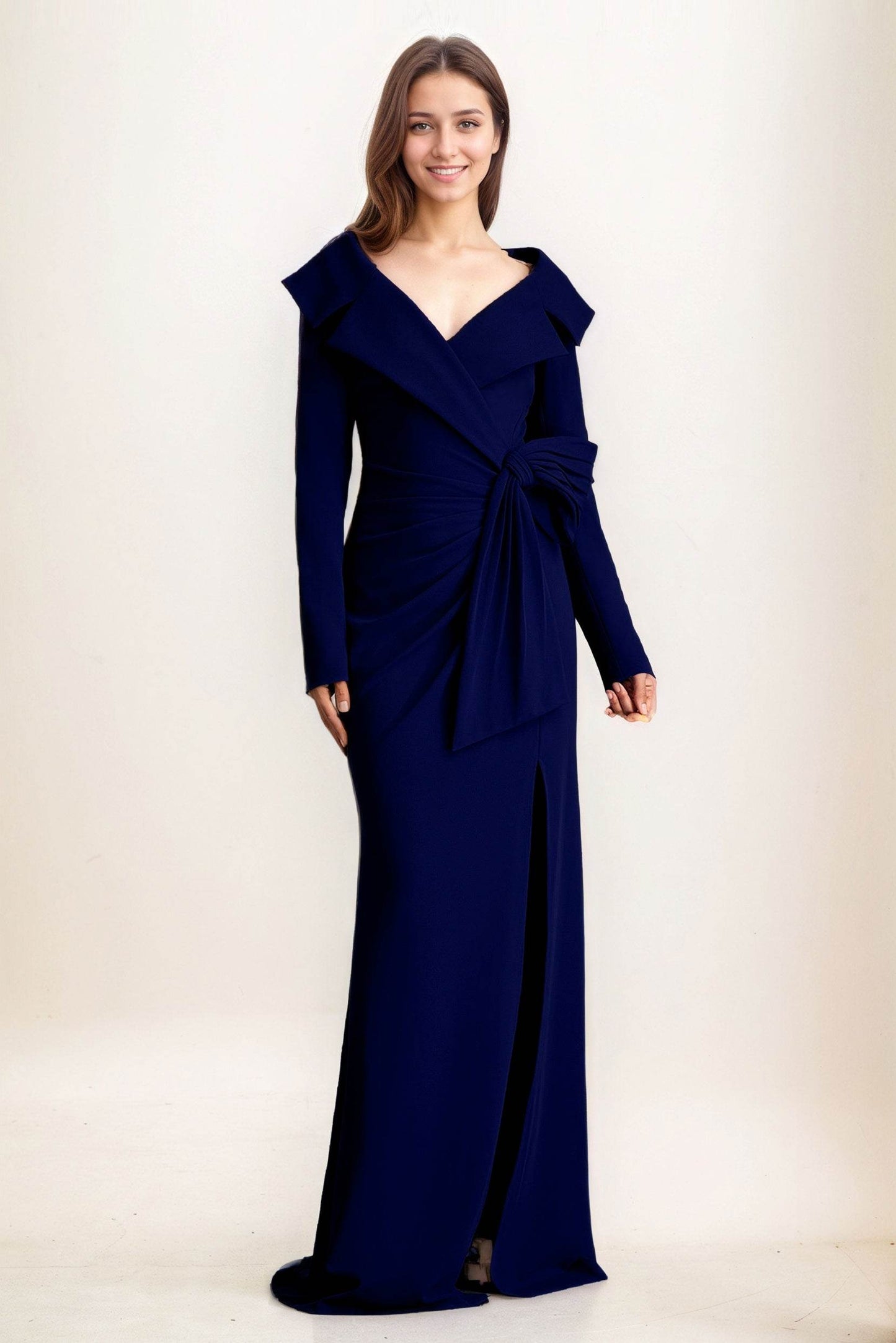 Sheath-Column Maxi Elastic Cloth Wedding Guest Dress CG0283 - COCOMELODY