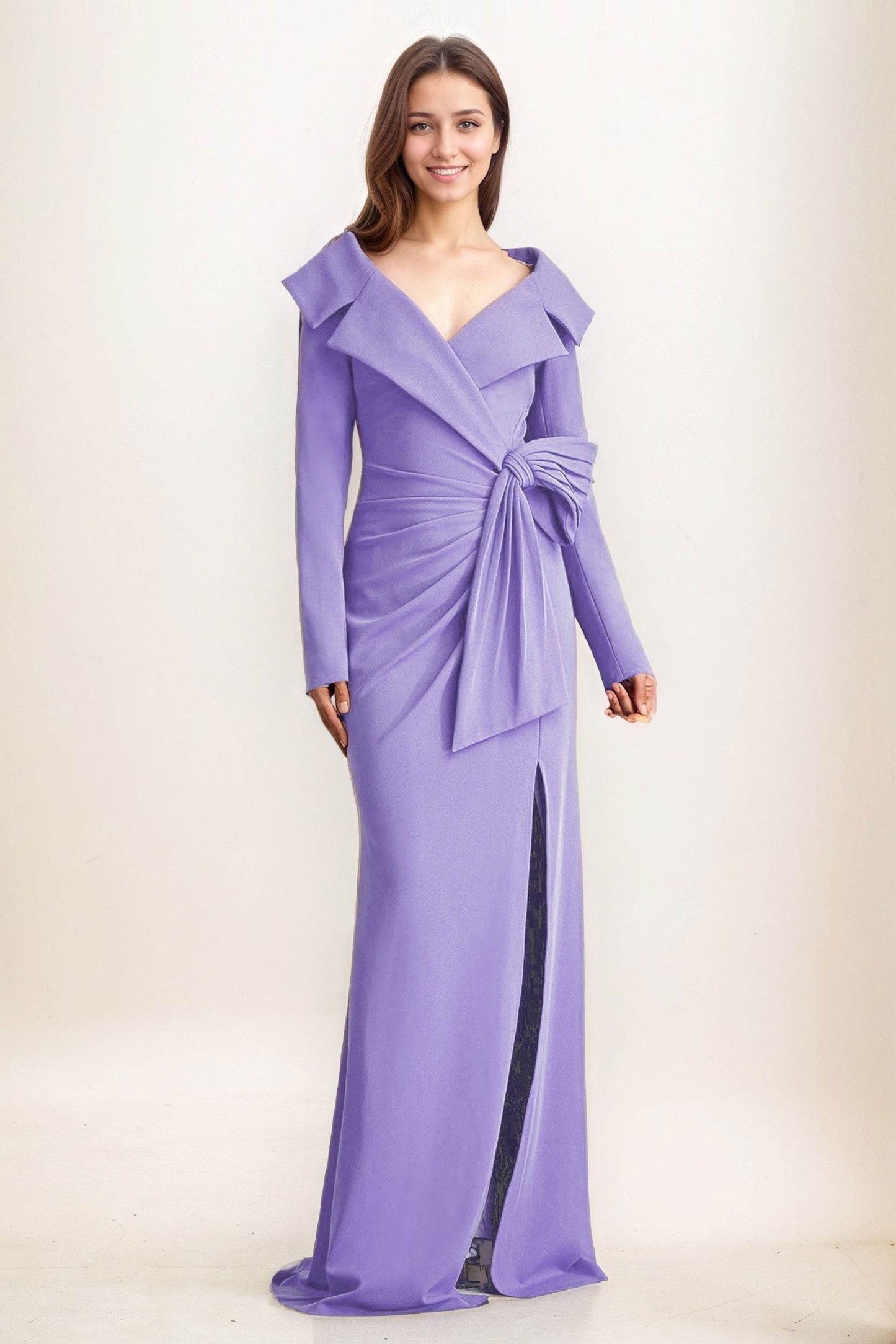 Sheath-Column Maxi Elastic Cloth Wedding Guest Dress CG0283 - COCOMELODY