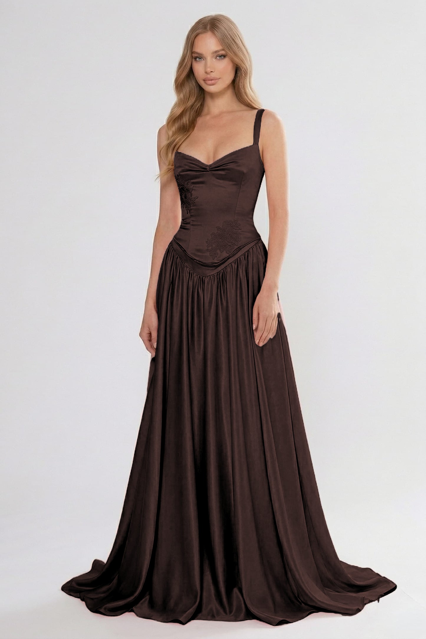 A-Line Floor Length Soft Satin Bridesmaid Dress CG0310BM