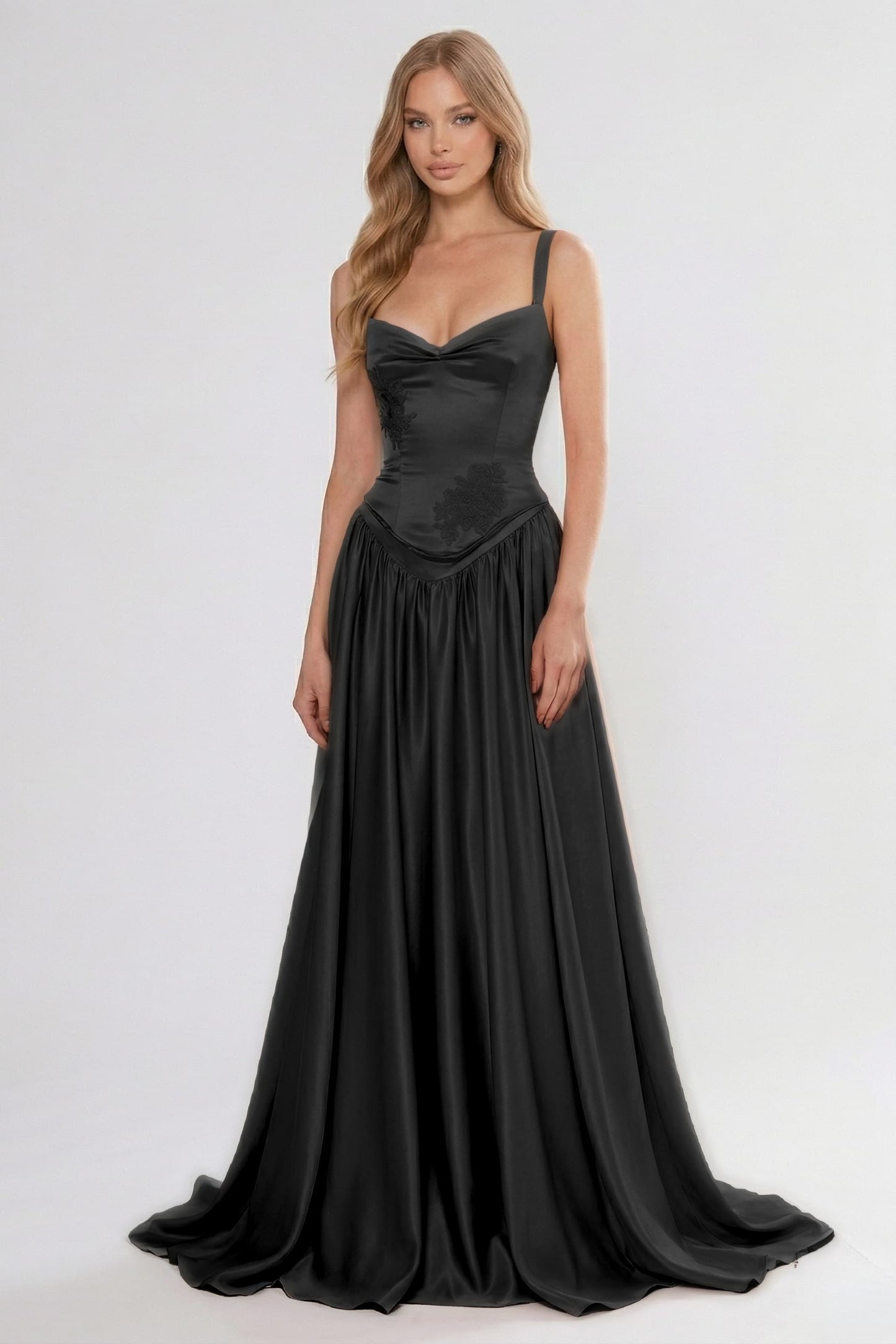 A-Line Floor Length Soft Satin Bridesmaid Dress CG0310BM