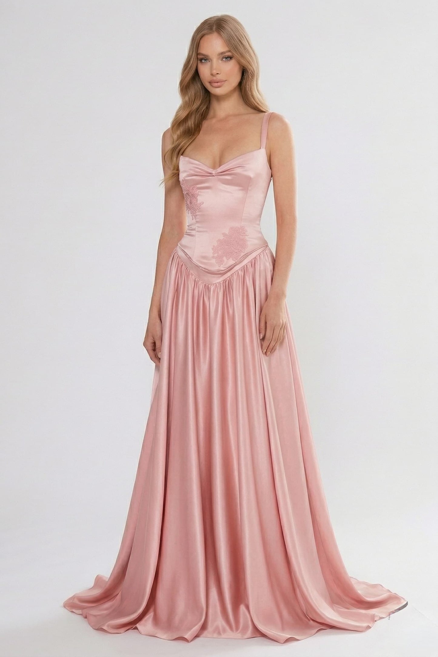 A-Line Floor Length Soft Satin Bridesmaid Dress CG0310BM