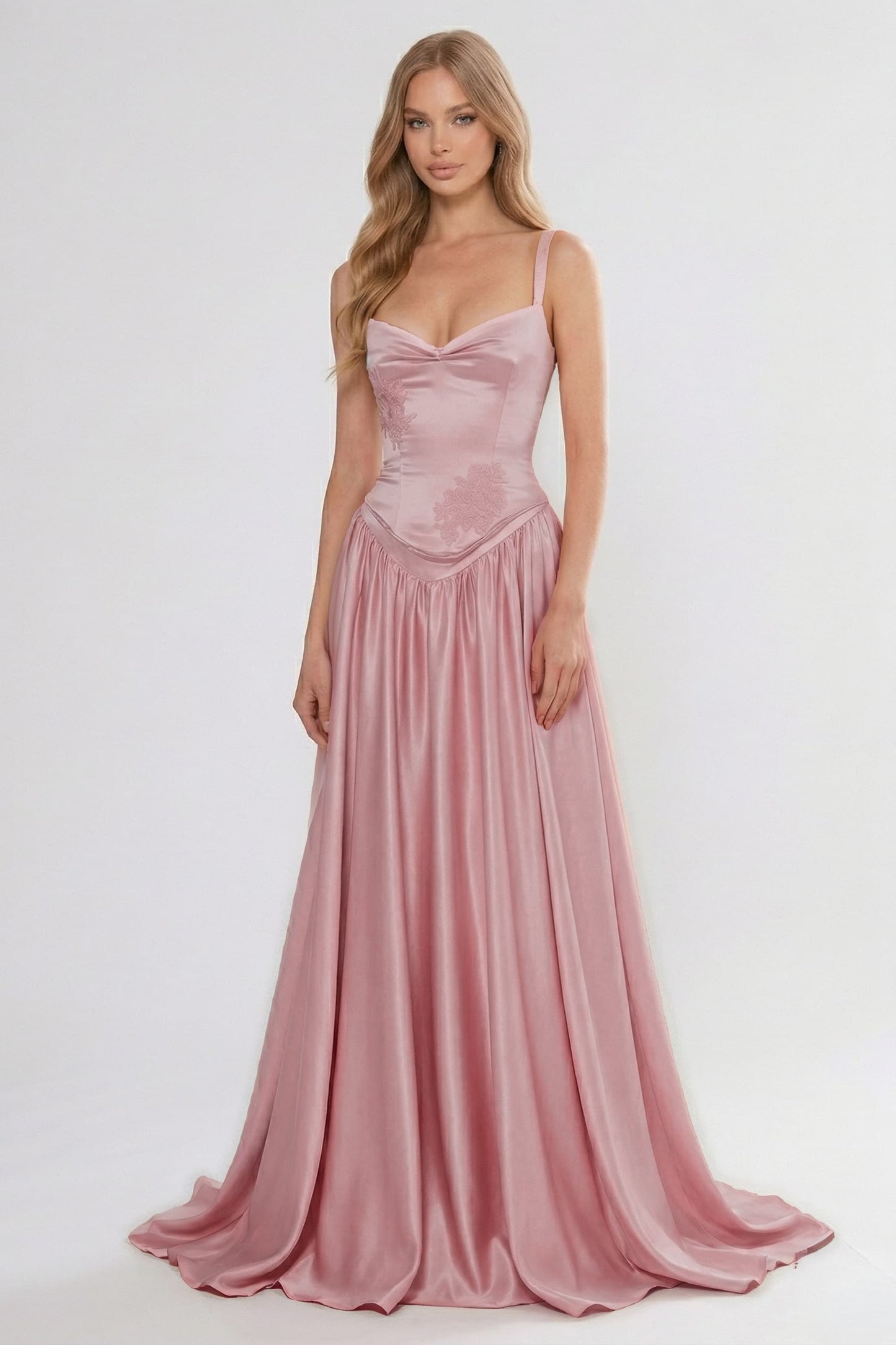 A-Line Floor Length Soft Satin Bridesmaid Dress CG0310BM