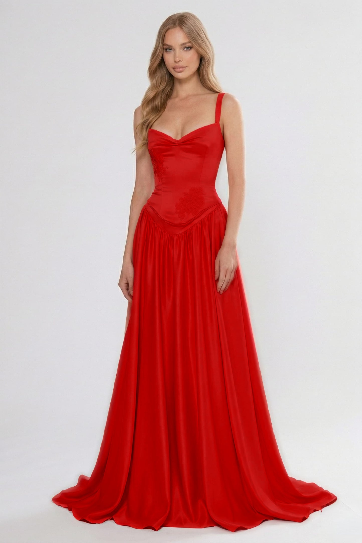 A-Line Floor Length Soft Satin Bridesmaid Dress CG0310BM