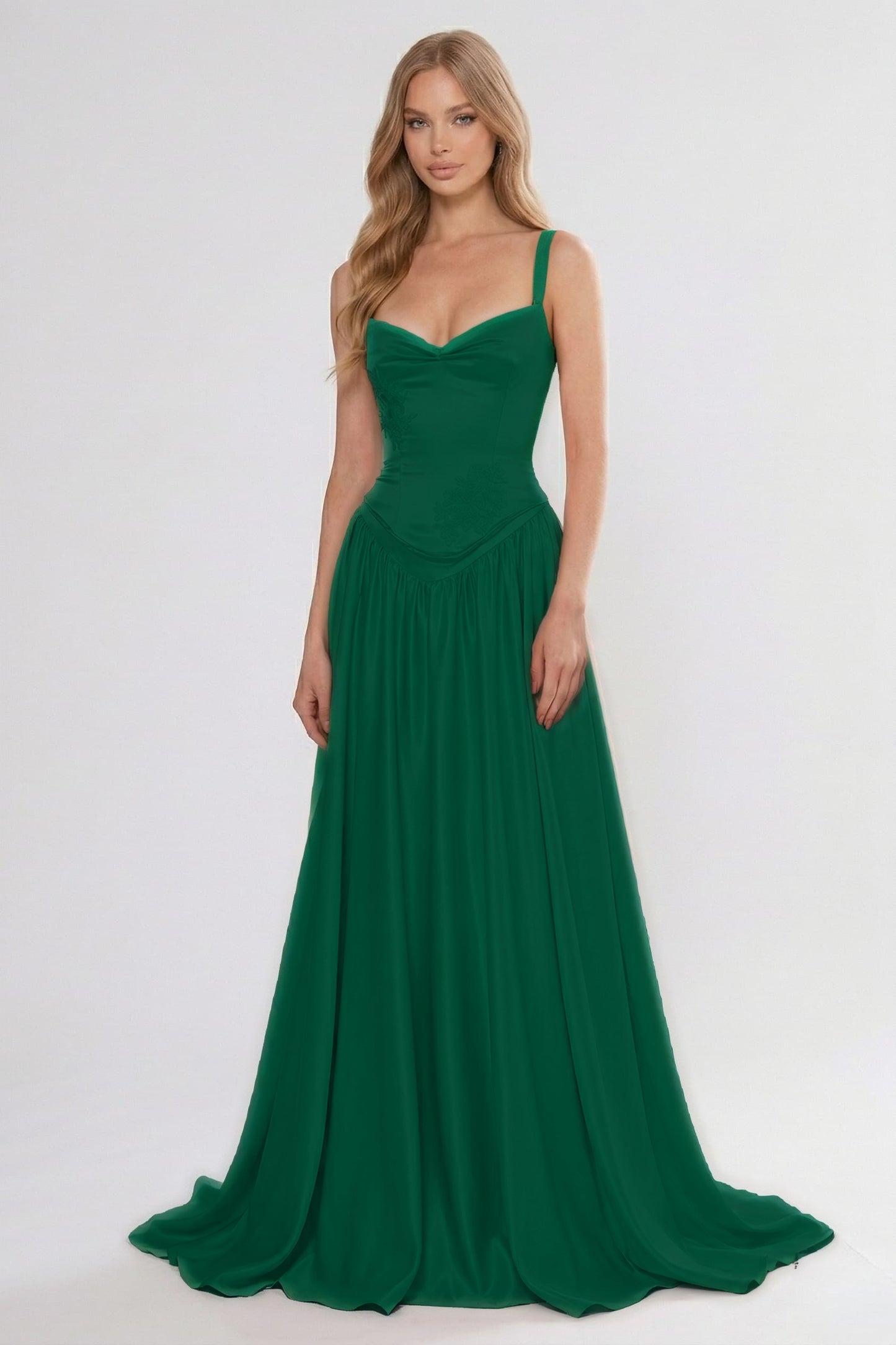A-Line Floor Length Soft Satin Bridesmaid Dress CG0310BM